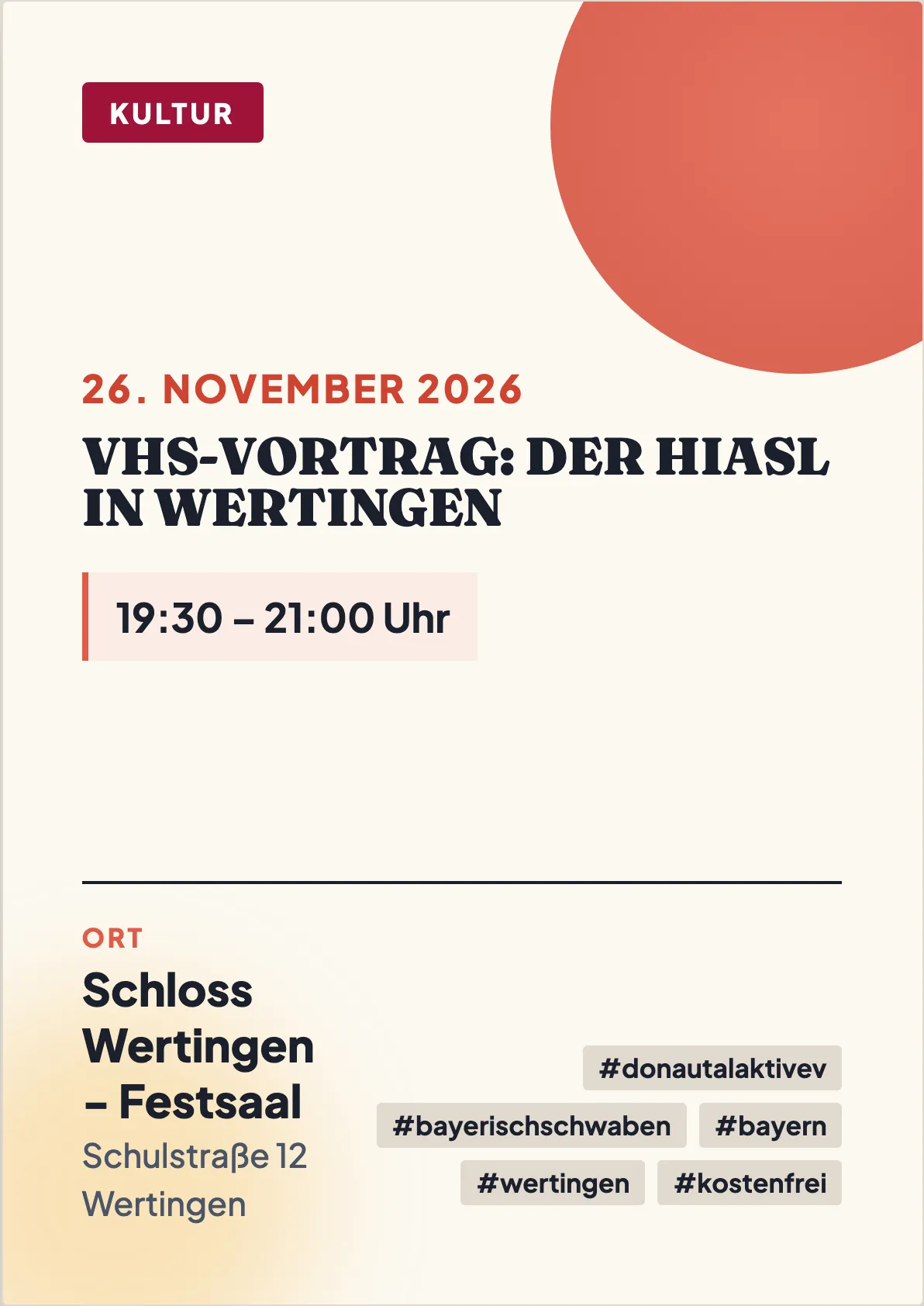 Veranstaltungsflyer