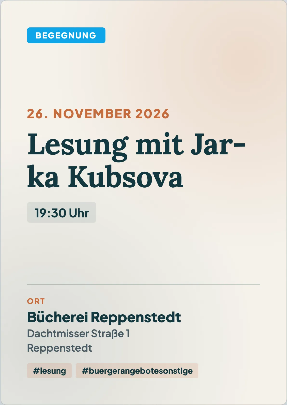 Veranstaltungsflyer