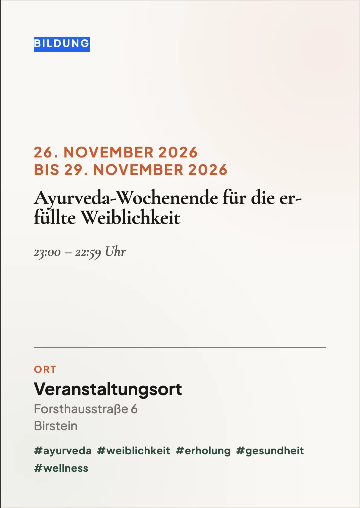 Veranstaltungsflyer