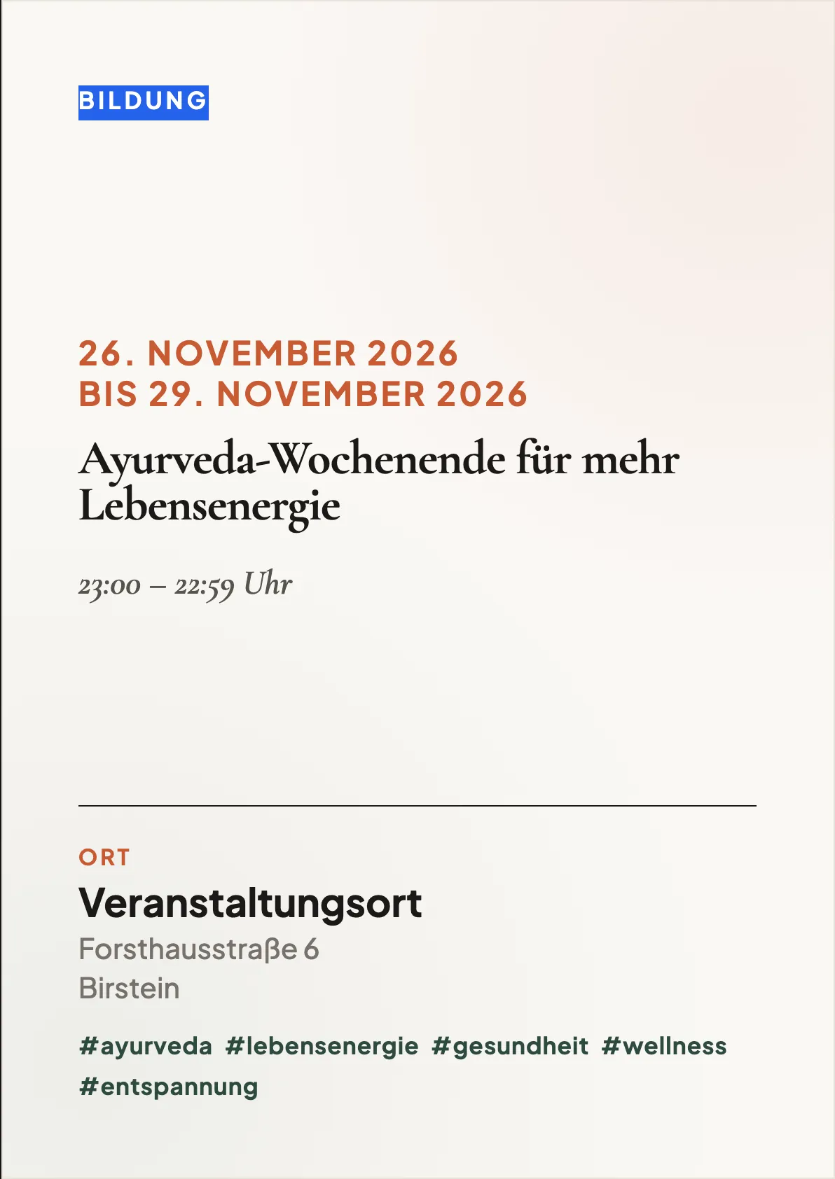Veranstaltungsflyer