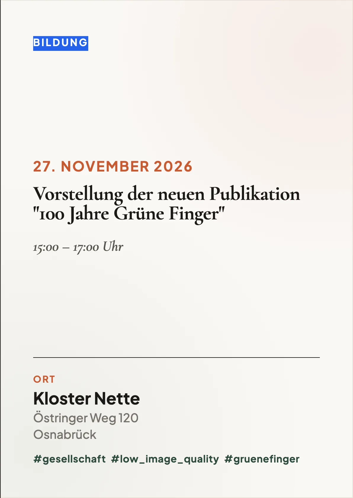 Veranstaltungsflyer