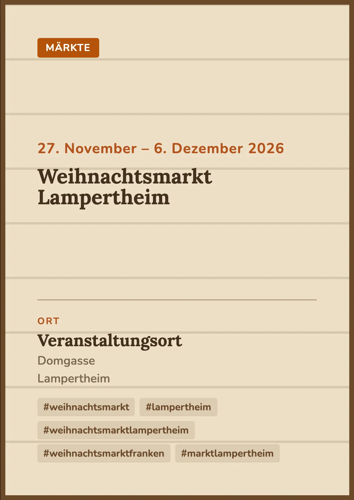 Veranstaltungsflyer