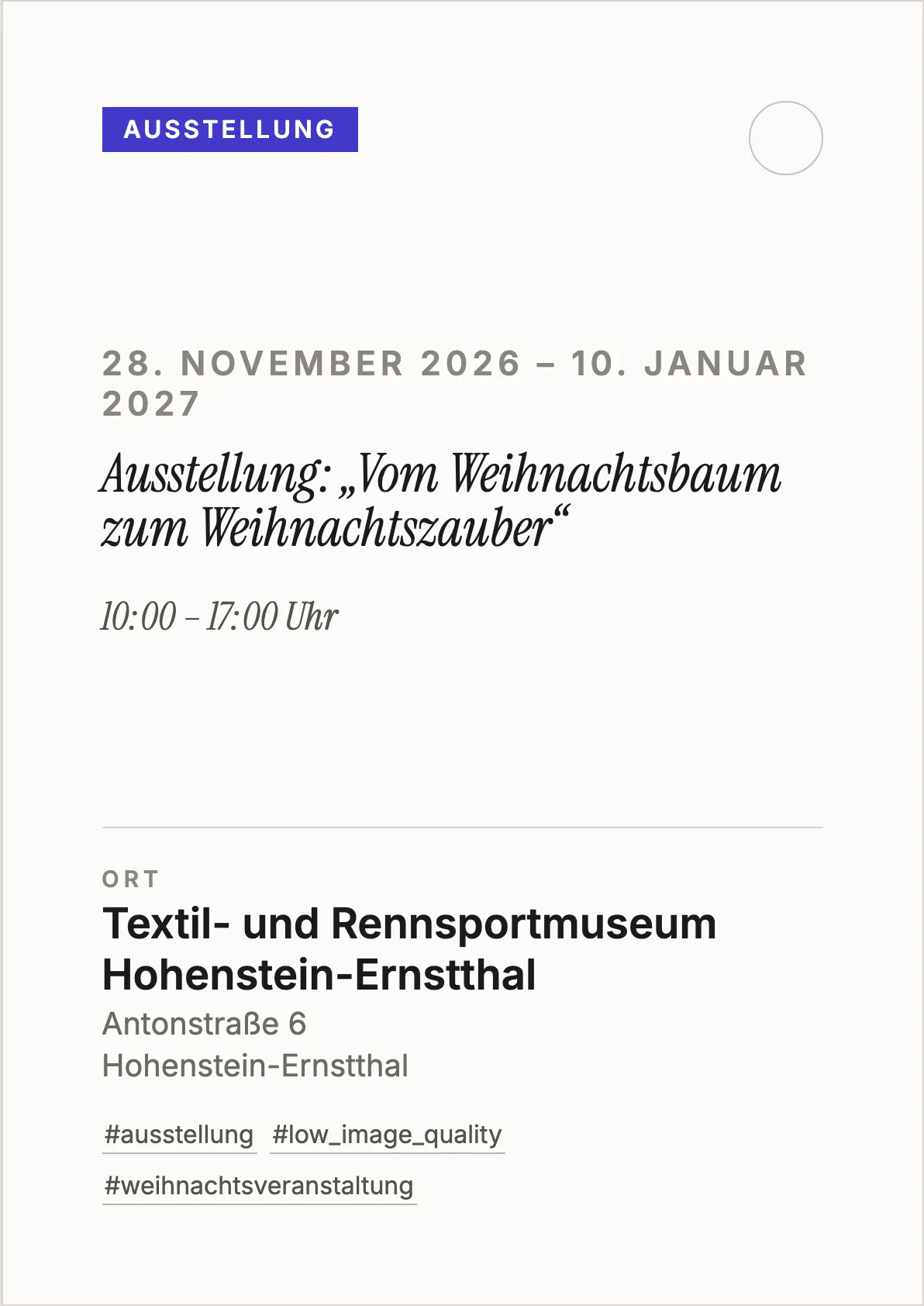 Veranstaltungsflyer