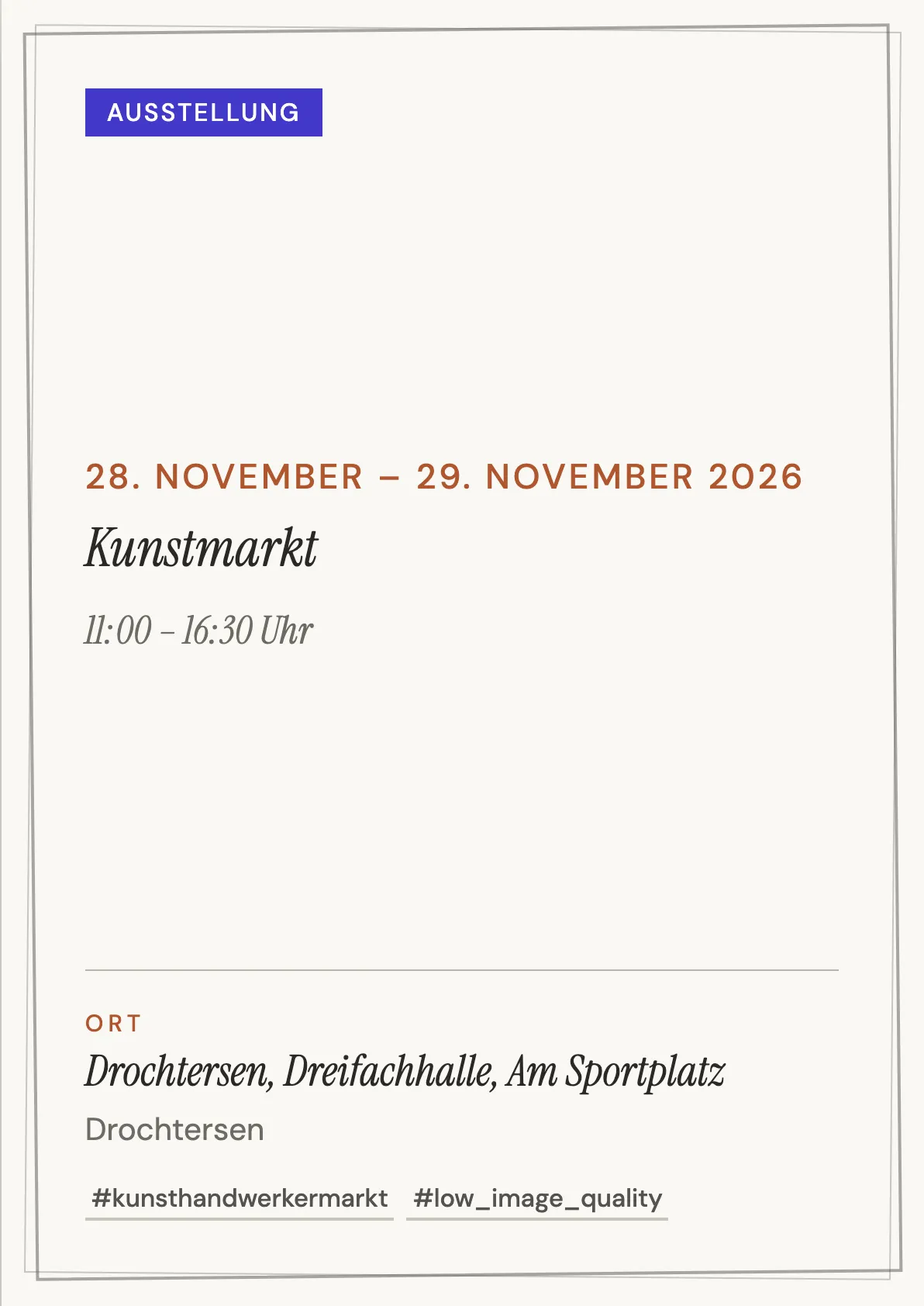 Veranstaltungsflyer
