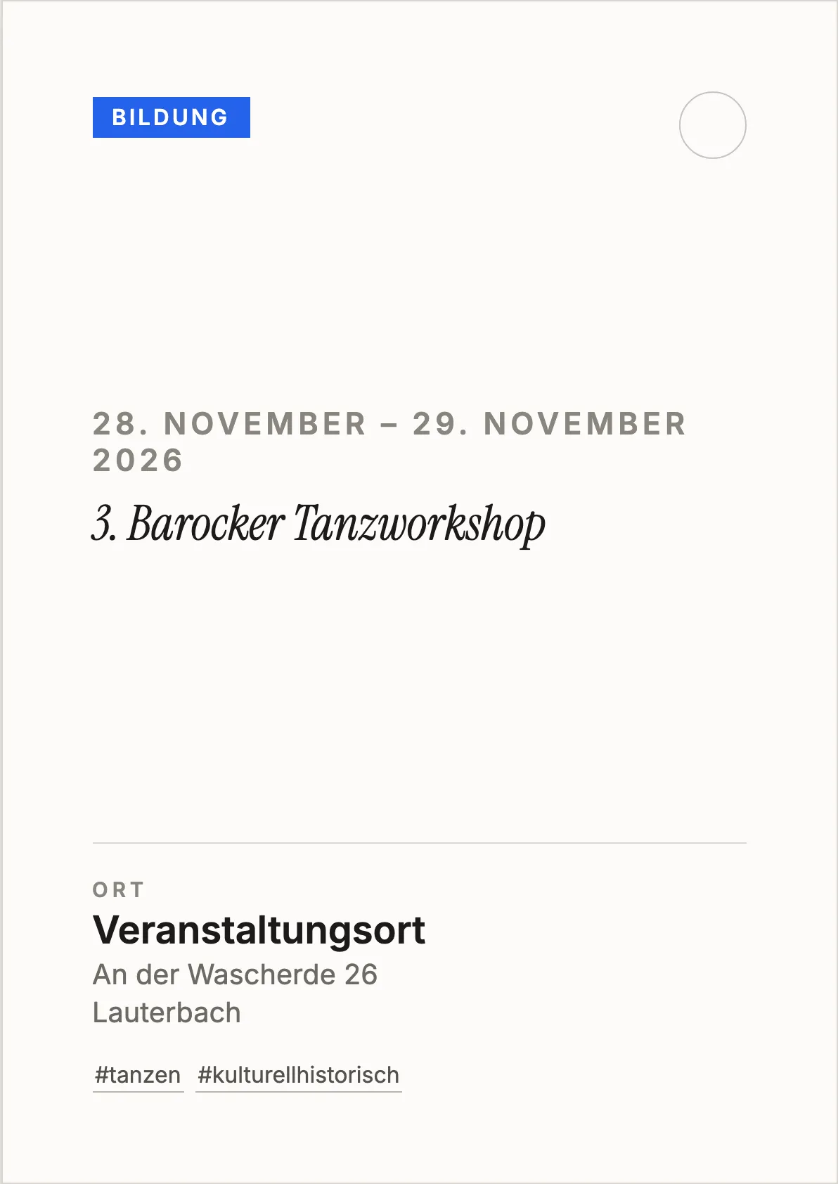 Veranstaltungsflyer