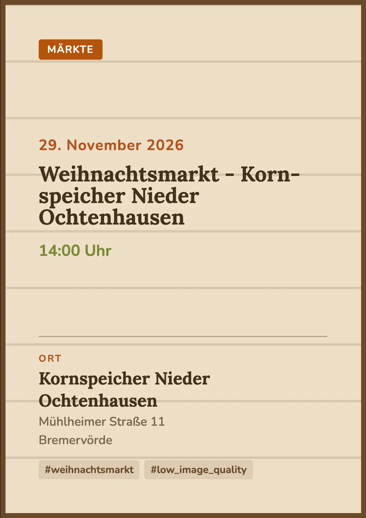 Veranstaltungsflyer