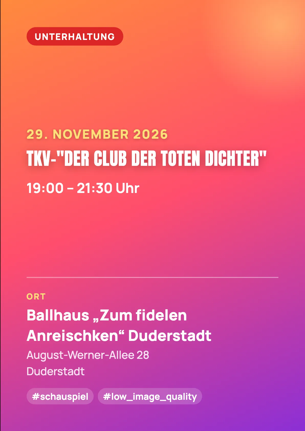 Veranstaltungsflyer