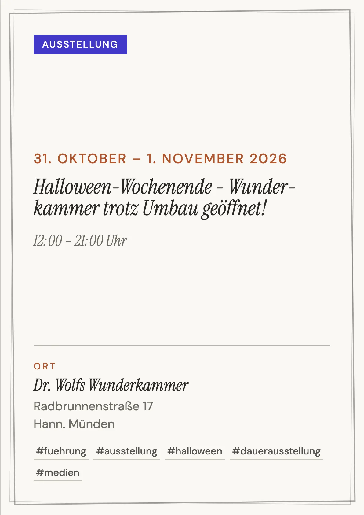 Veranstaltungsflyer