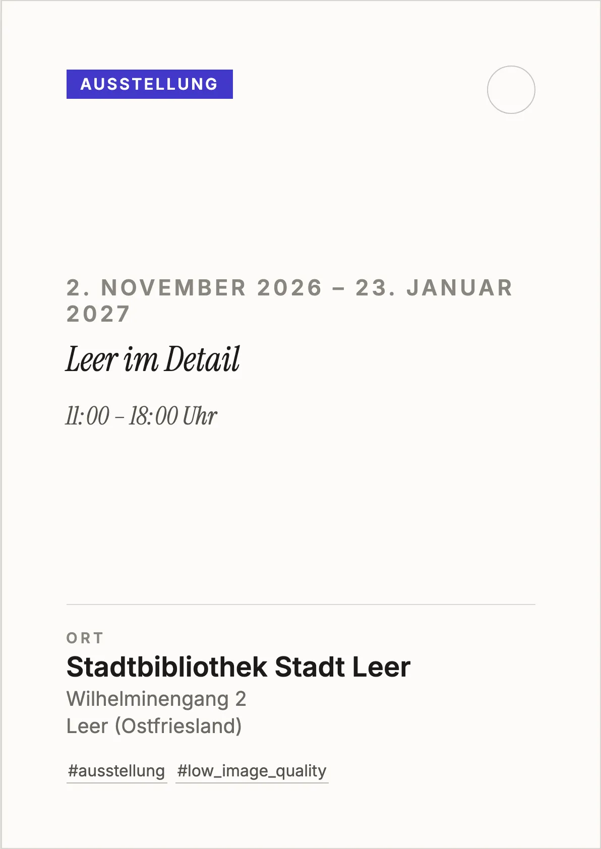 Veranstaltungsflyer
