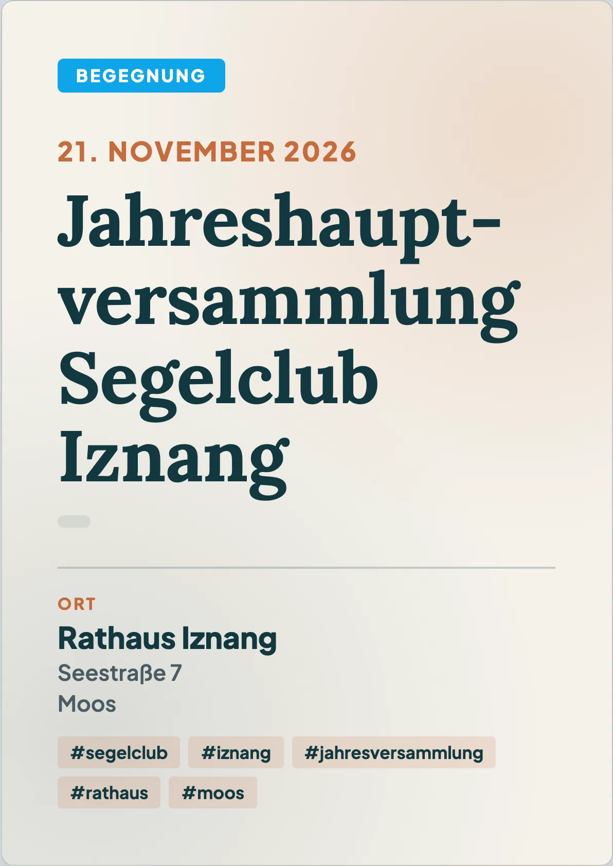 Veranstaltungsflyer