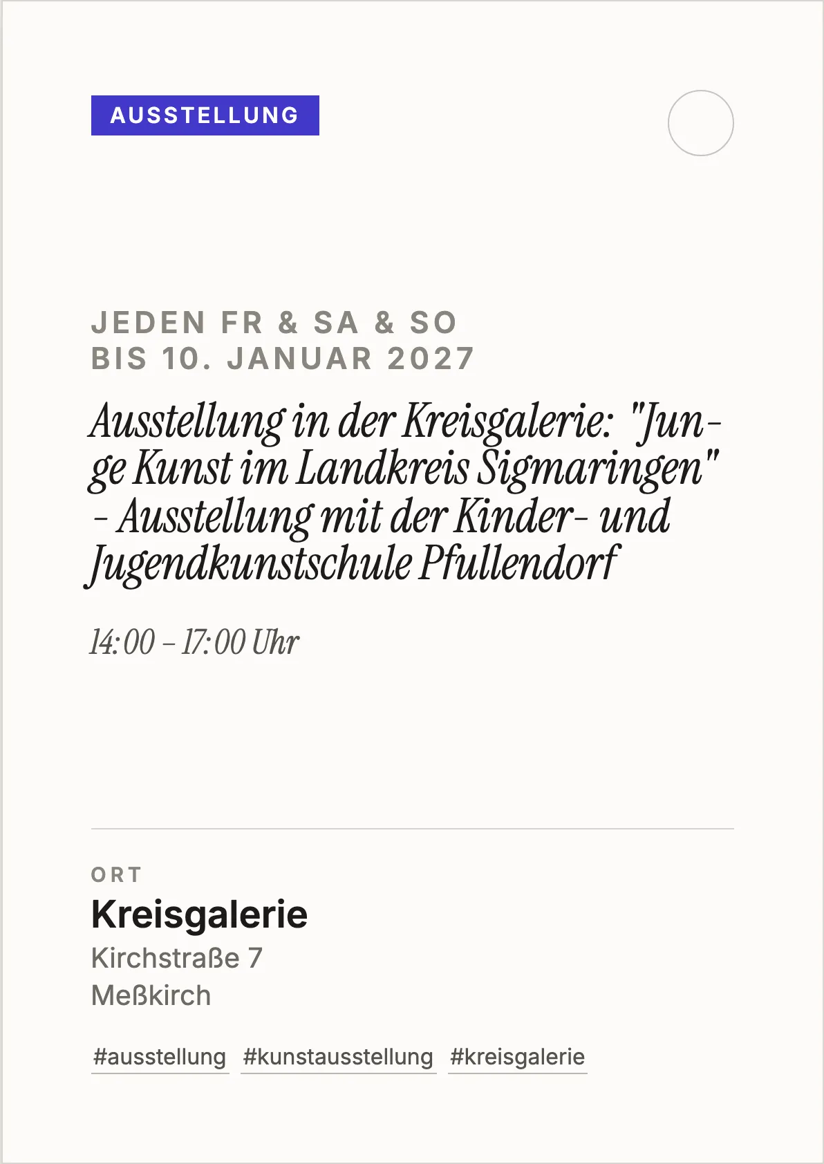 Veranstaltungsflyer