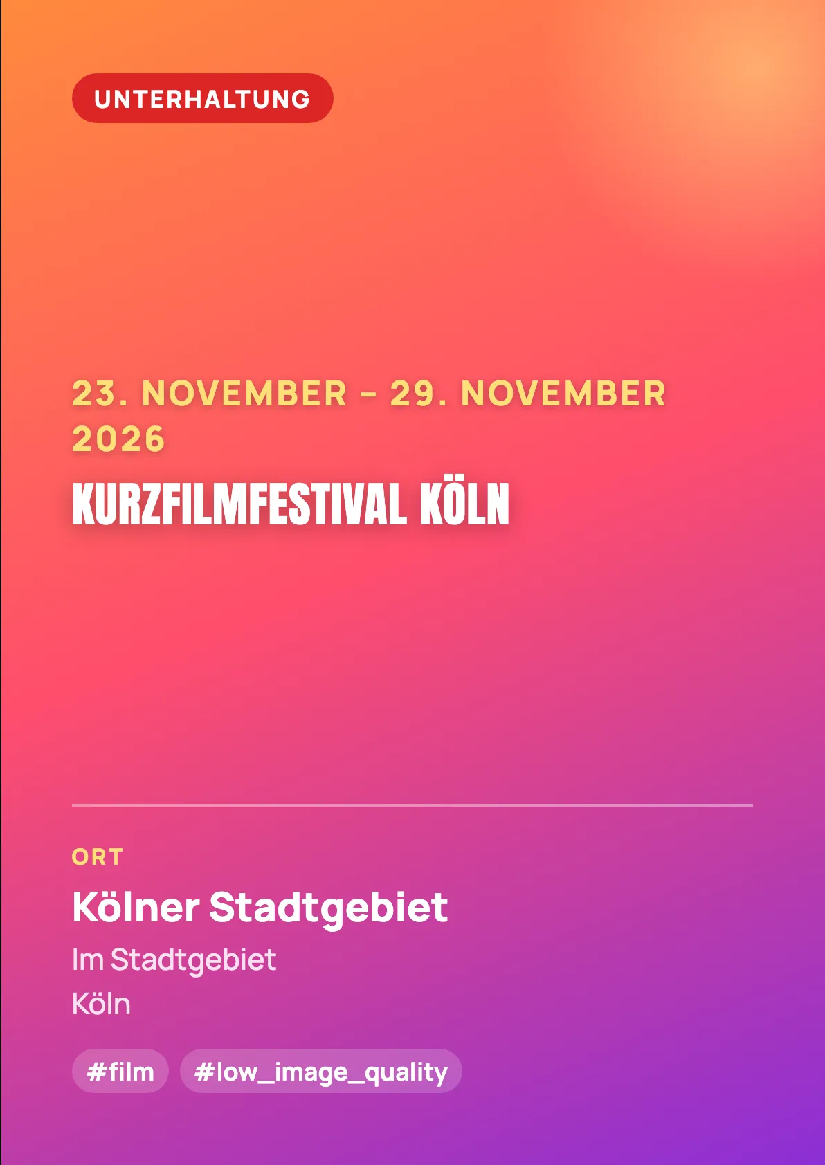 Veranstaltungsflyer