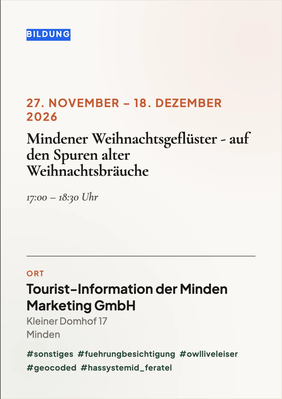 Veranstaltungsflyer