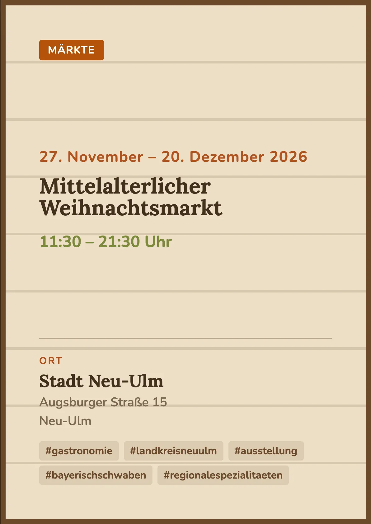 Veranstaltungsflyer