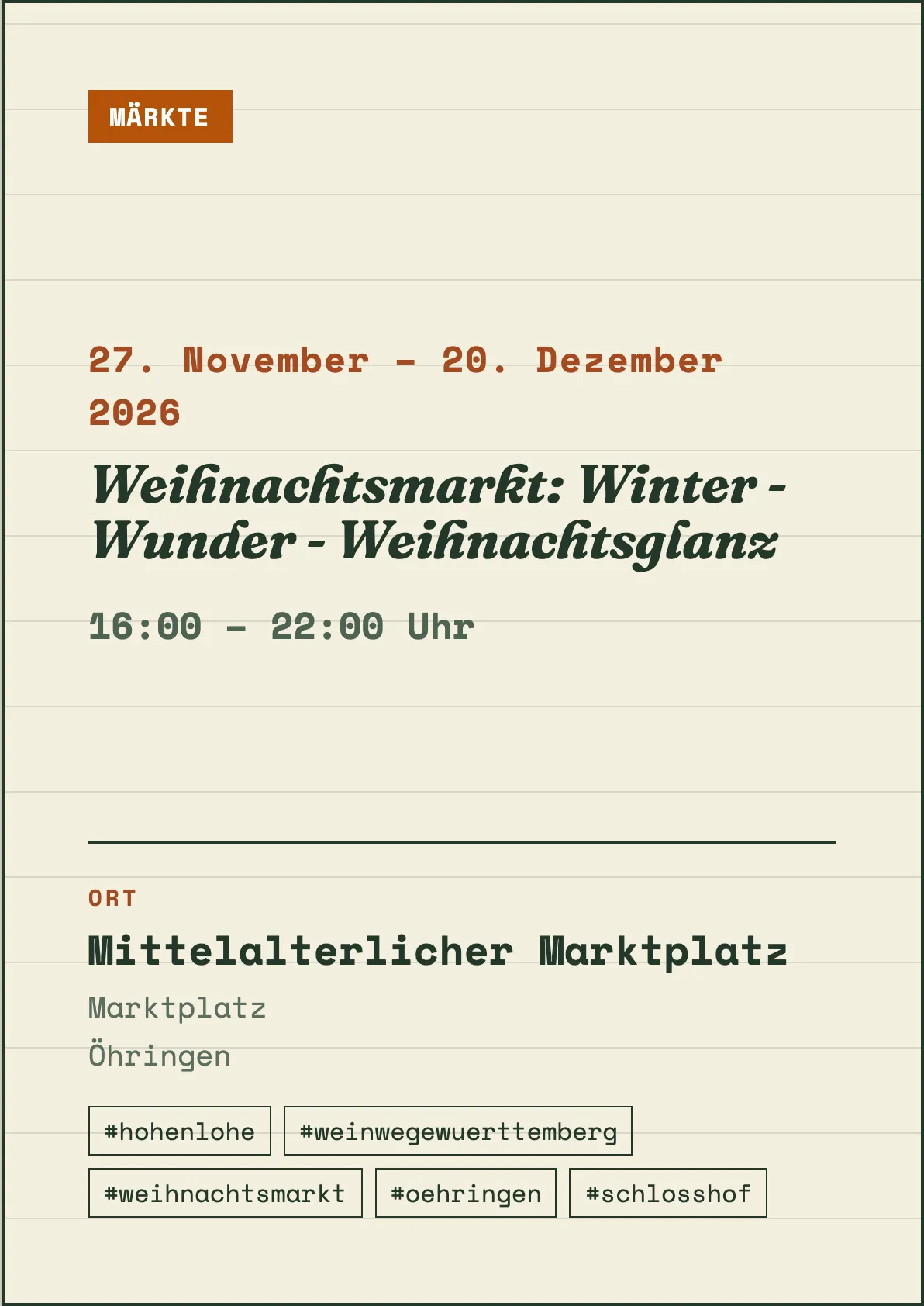 Veranstaltungsflyer