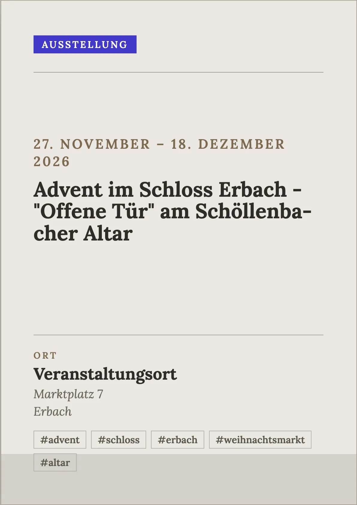 Veranstaltungsflyer
