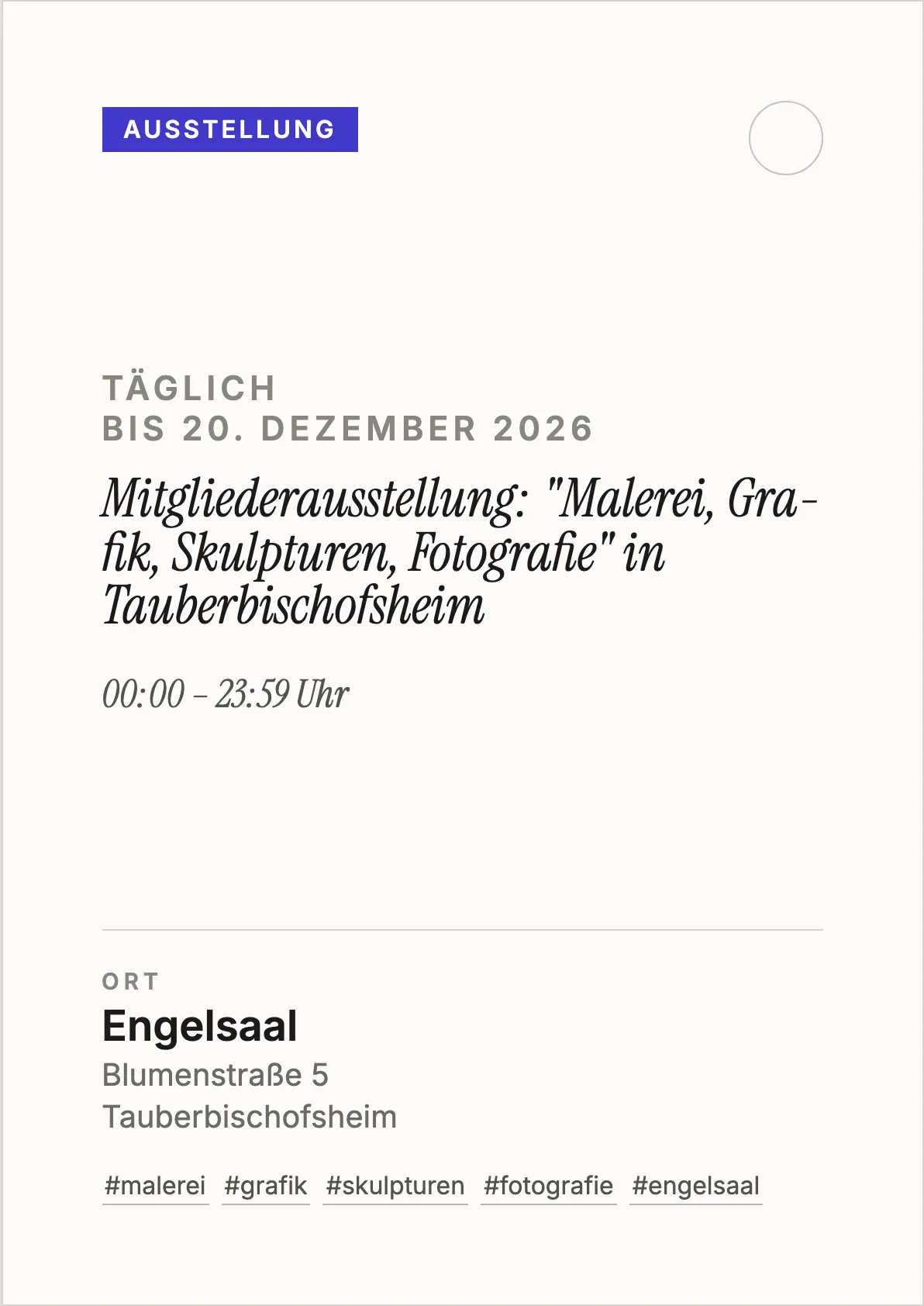 Veranstaltungsflyer