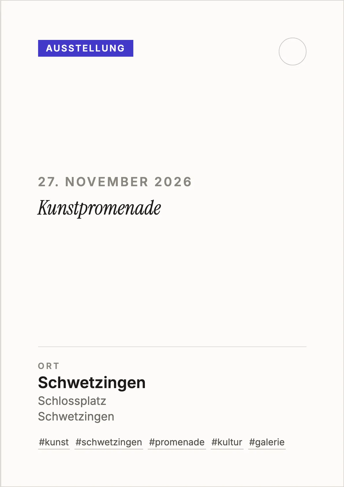 Veranstaltungsflyer