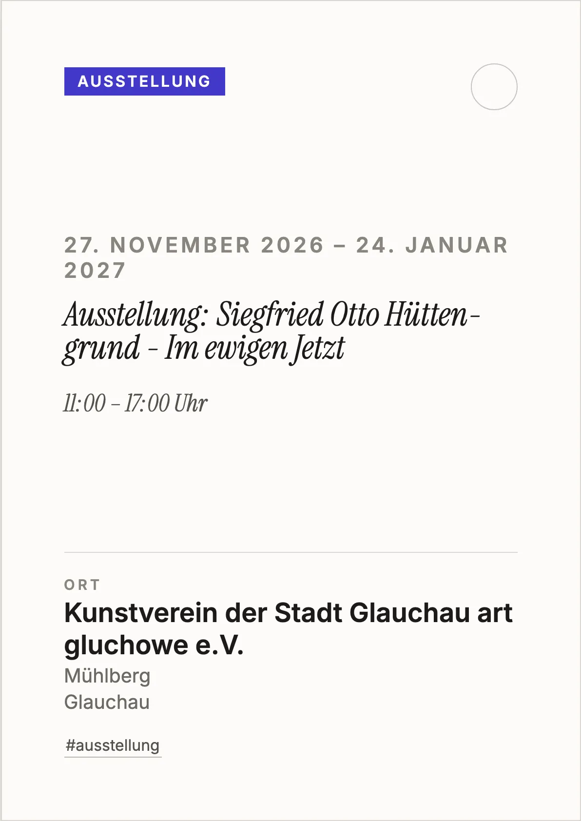 Veranstaltungsflyer