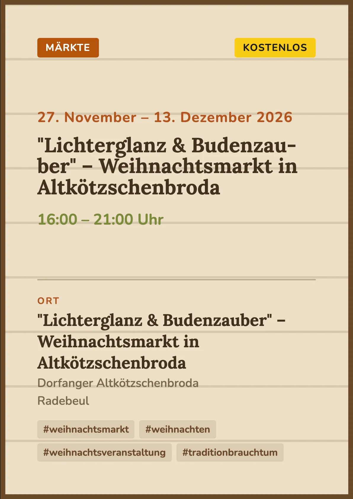 Veranstaltungsflyer