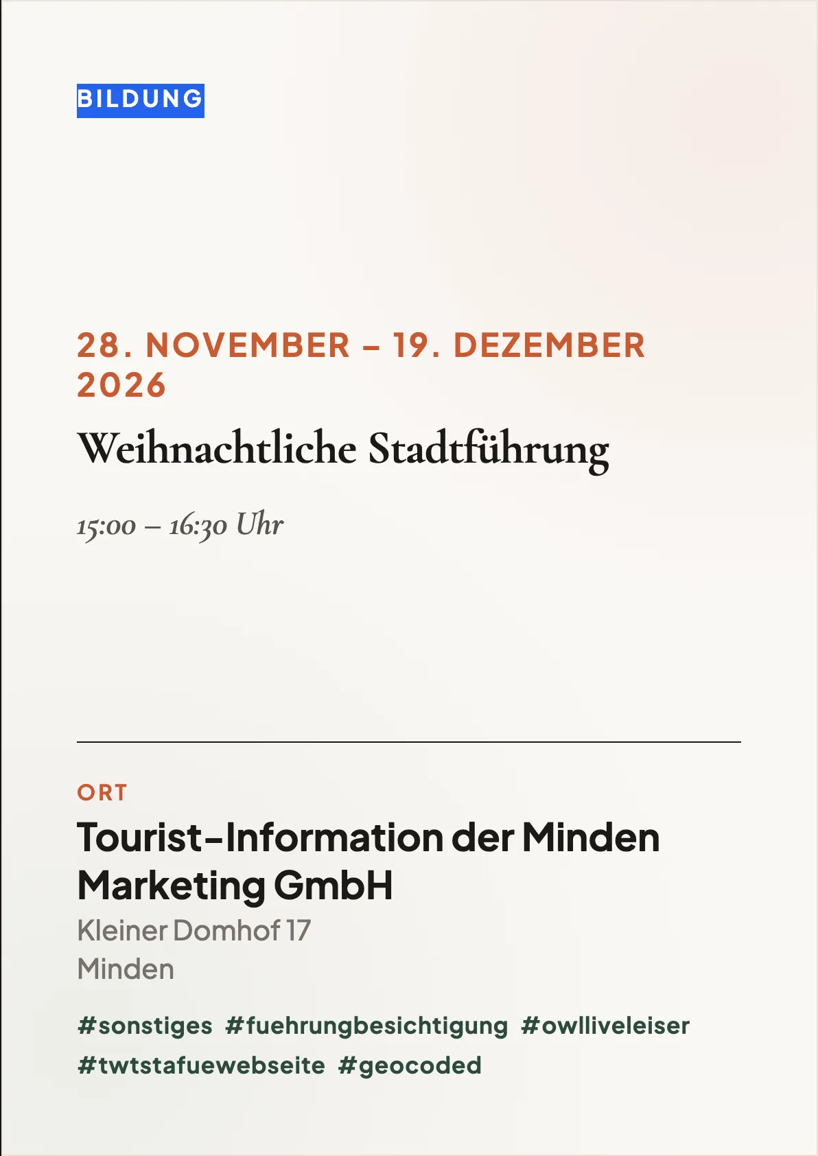 Veranstaltungsflyer