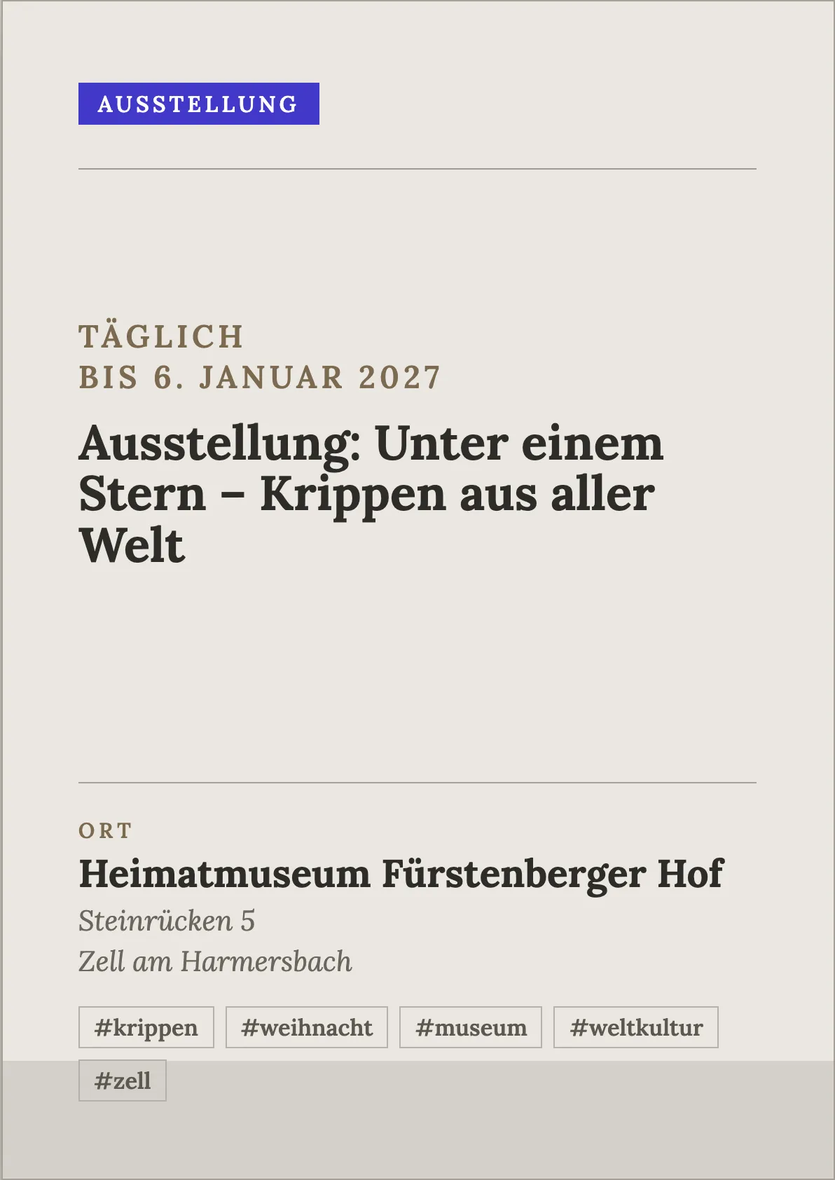 Veranstaltungsflyer