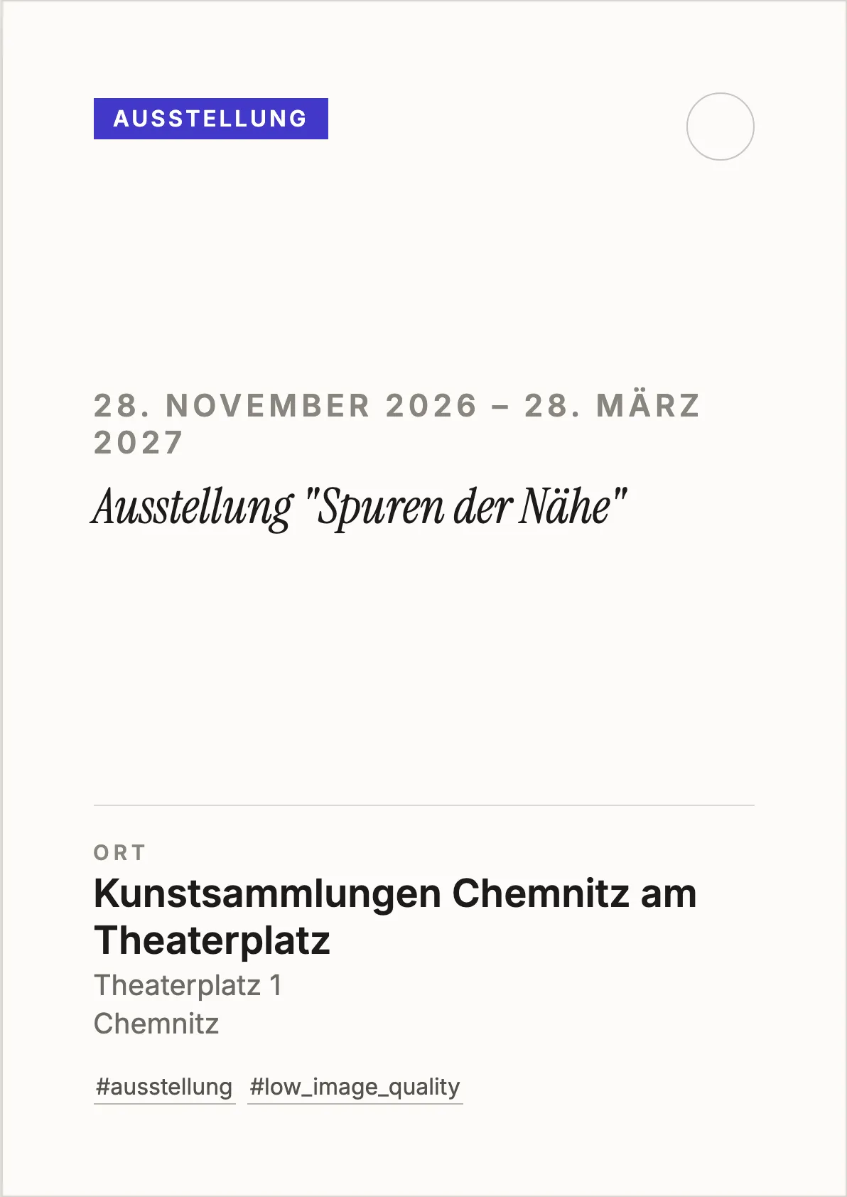 Veranstaltungsflyer