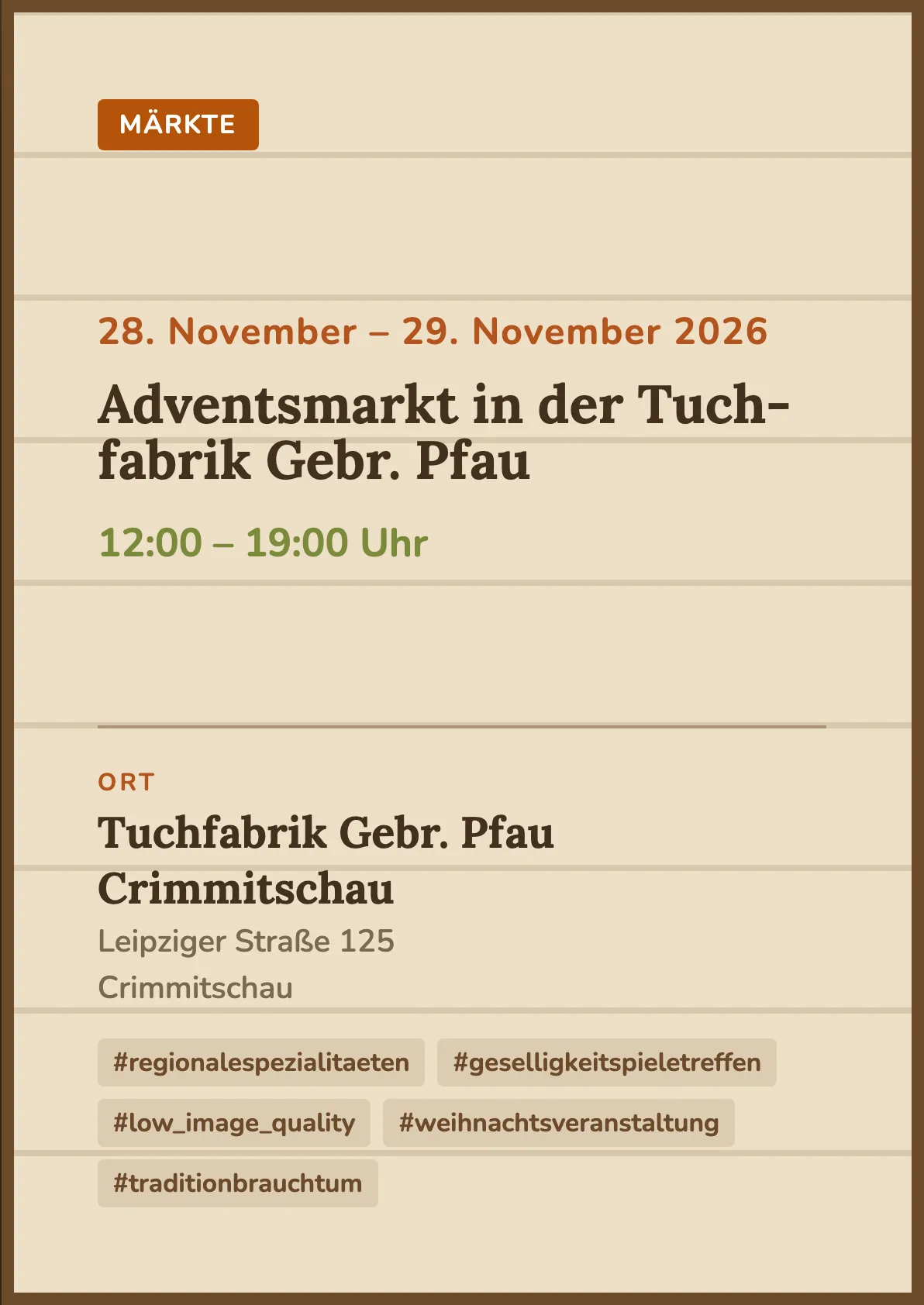 Veranstaltungsflyer