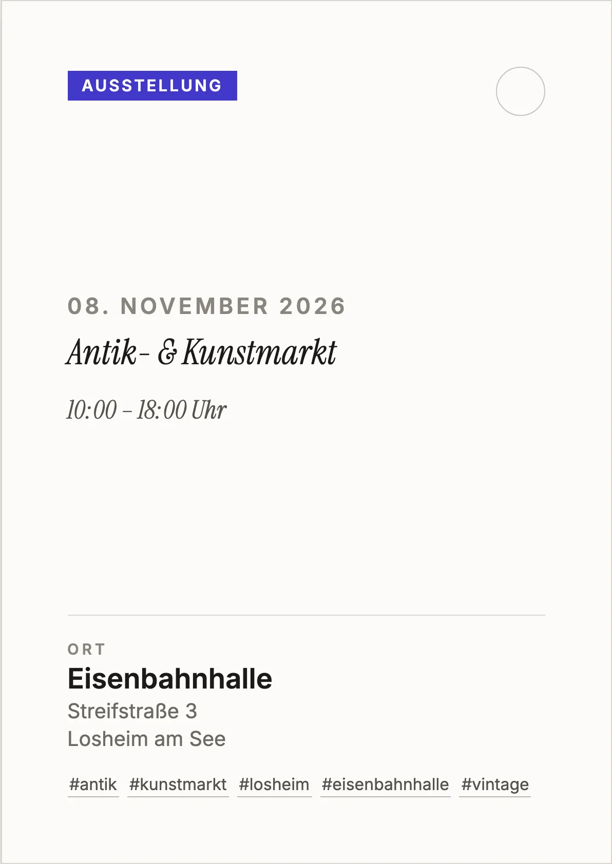 Veranstaltungsflyer
