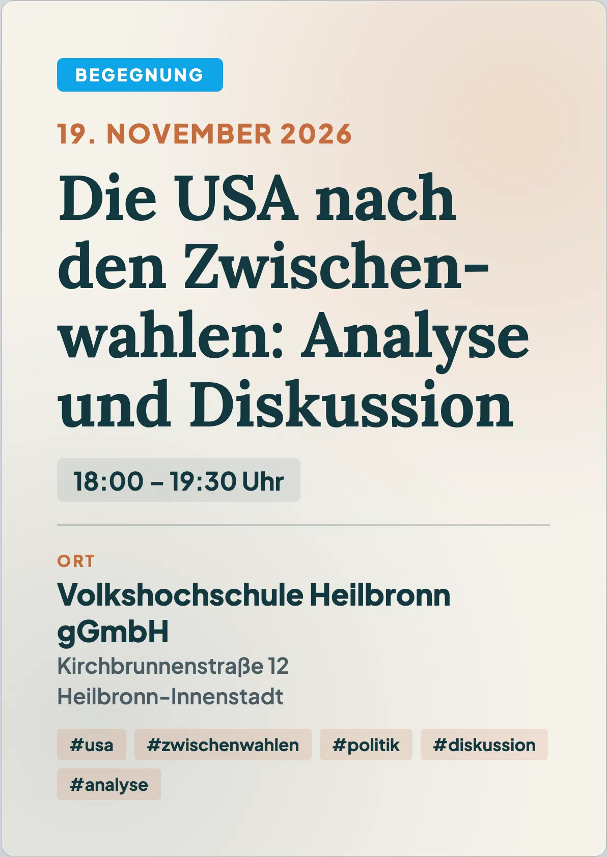 Veranstaltungsflyer