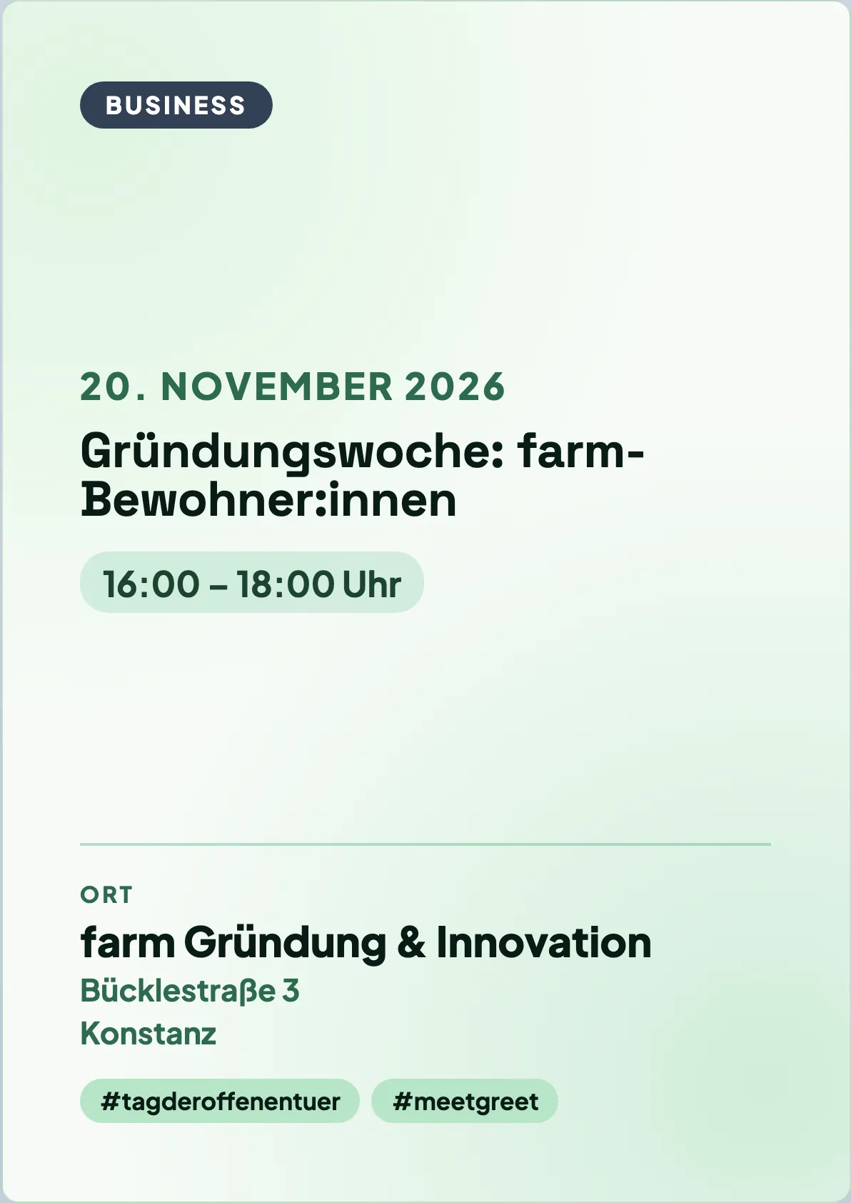 Veranstaltungsflyer