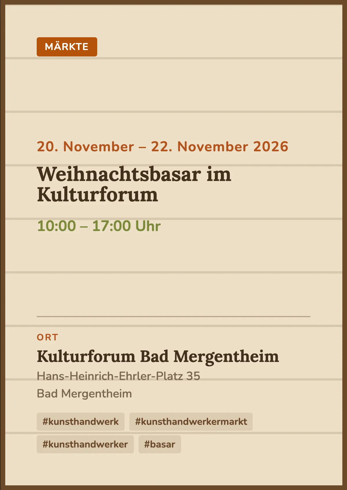 Veranstaltungsflyer