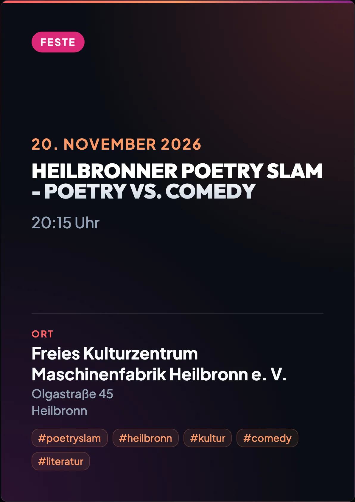 Veranstaltungsflyer