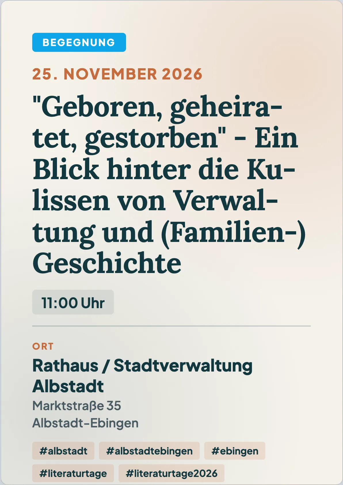 Veranstaltungsflyer