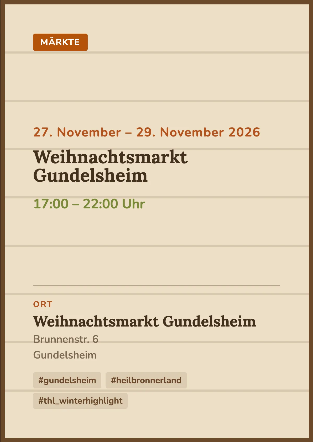 Veranstaltungsflyer