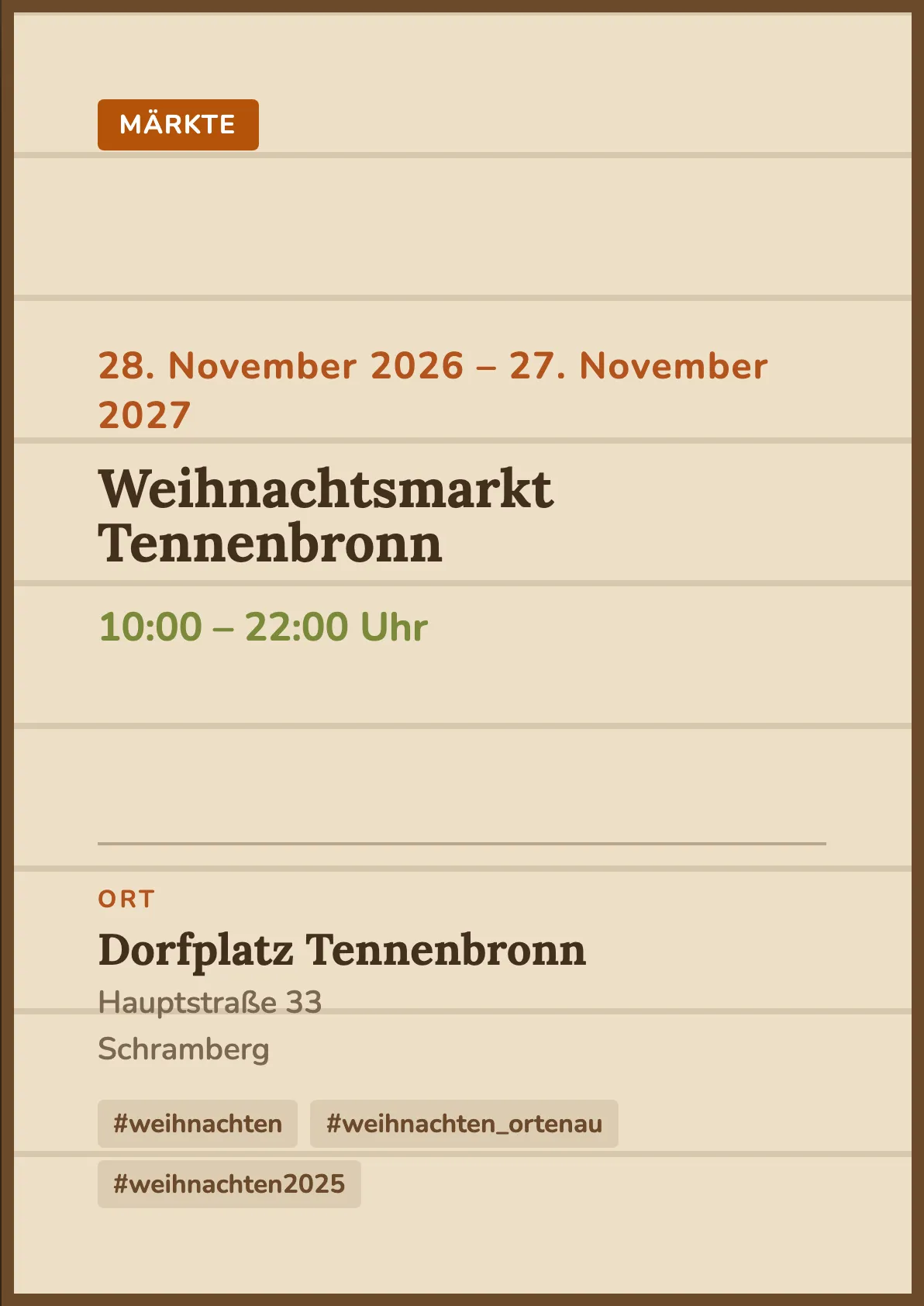 Veranstaltungsflyer