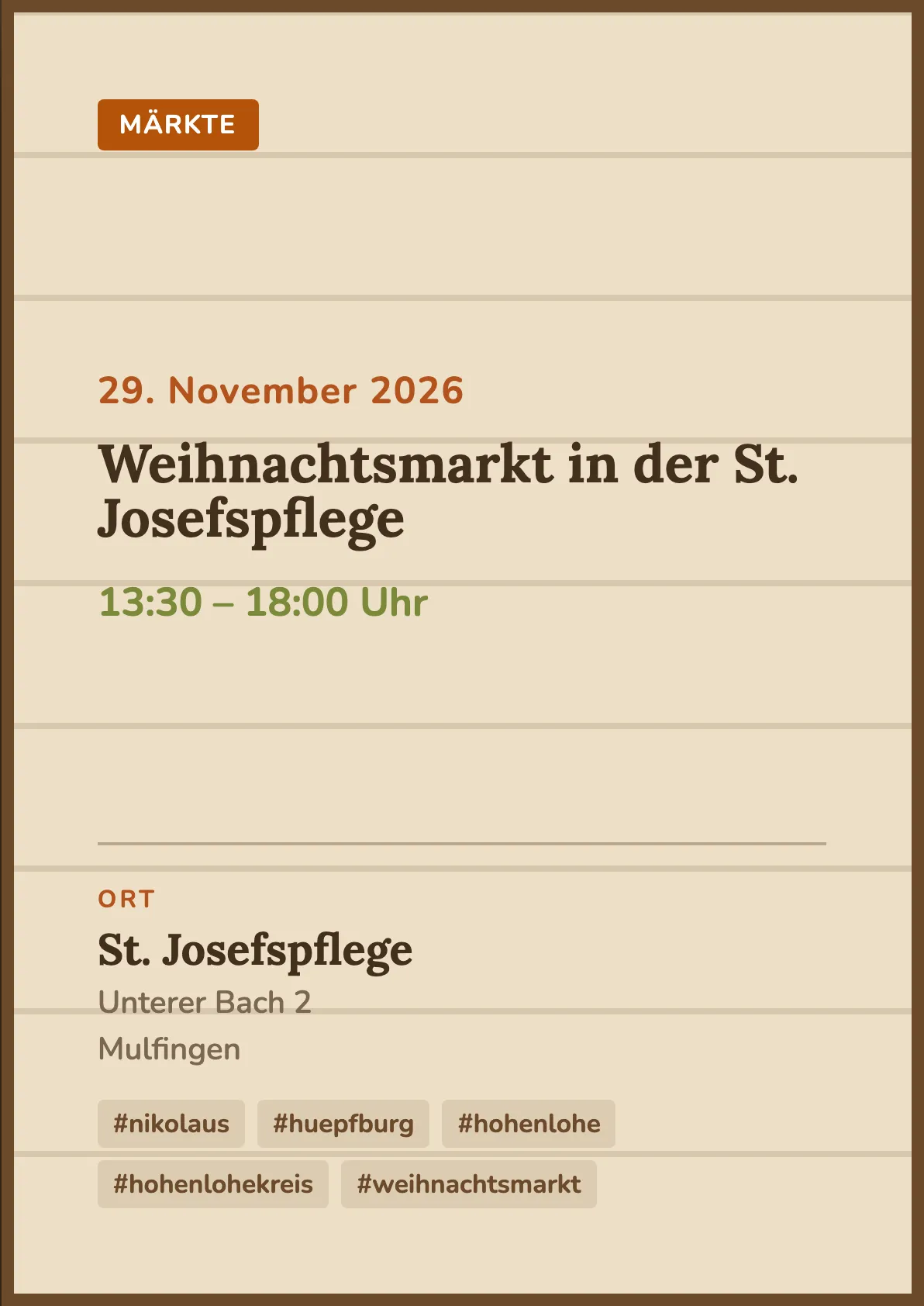 Veranstaltungsflyer