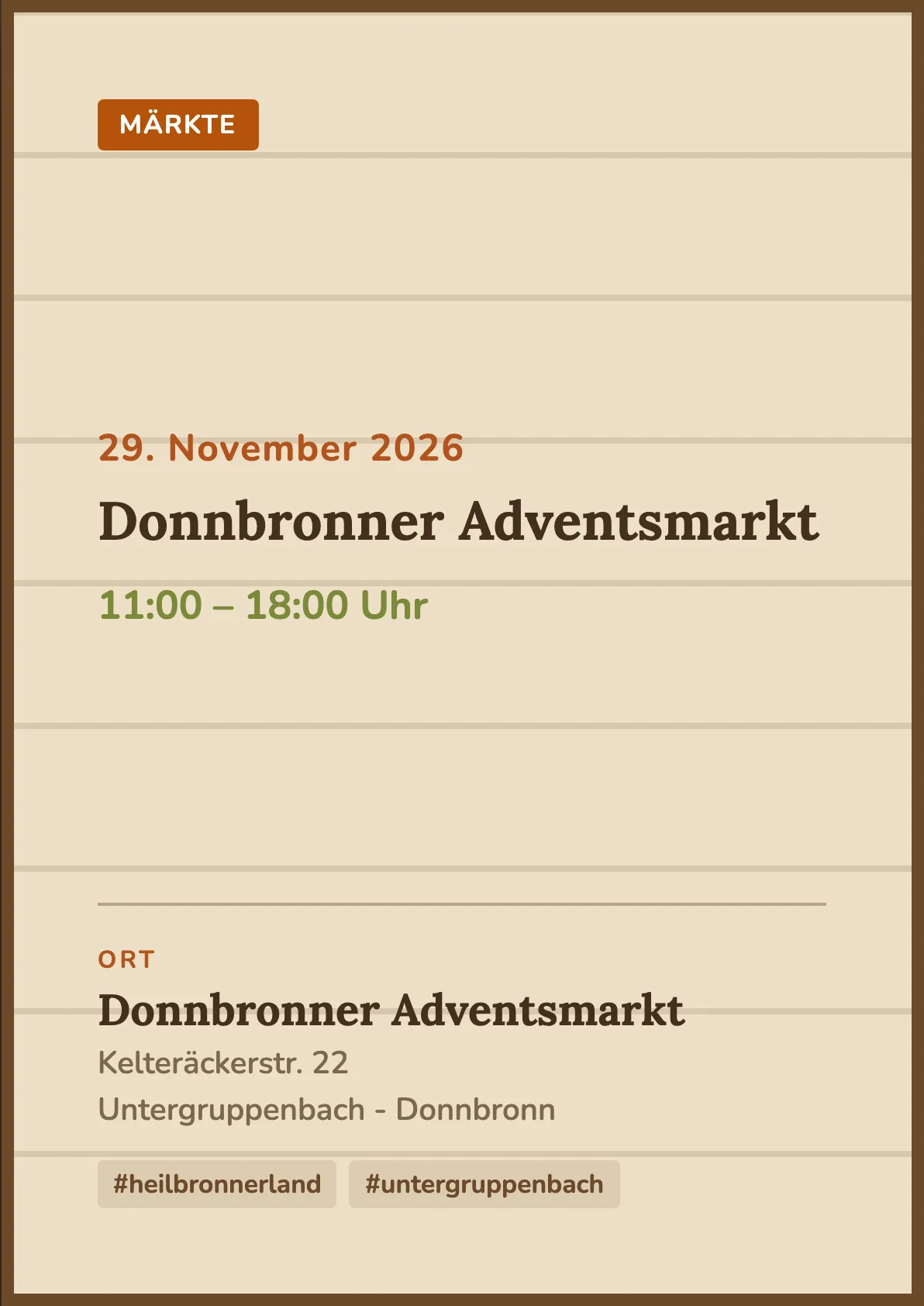 Veranstaltungsflyer