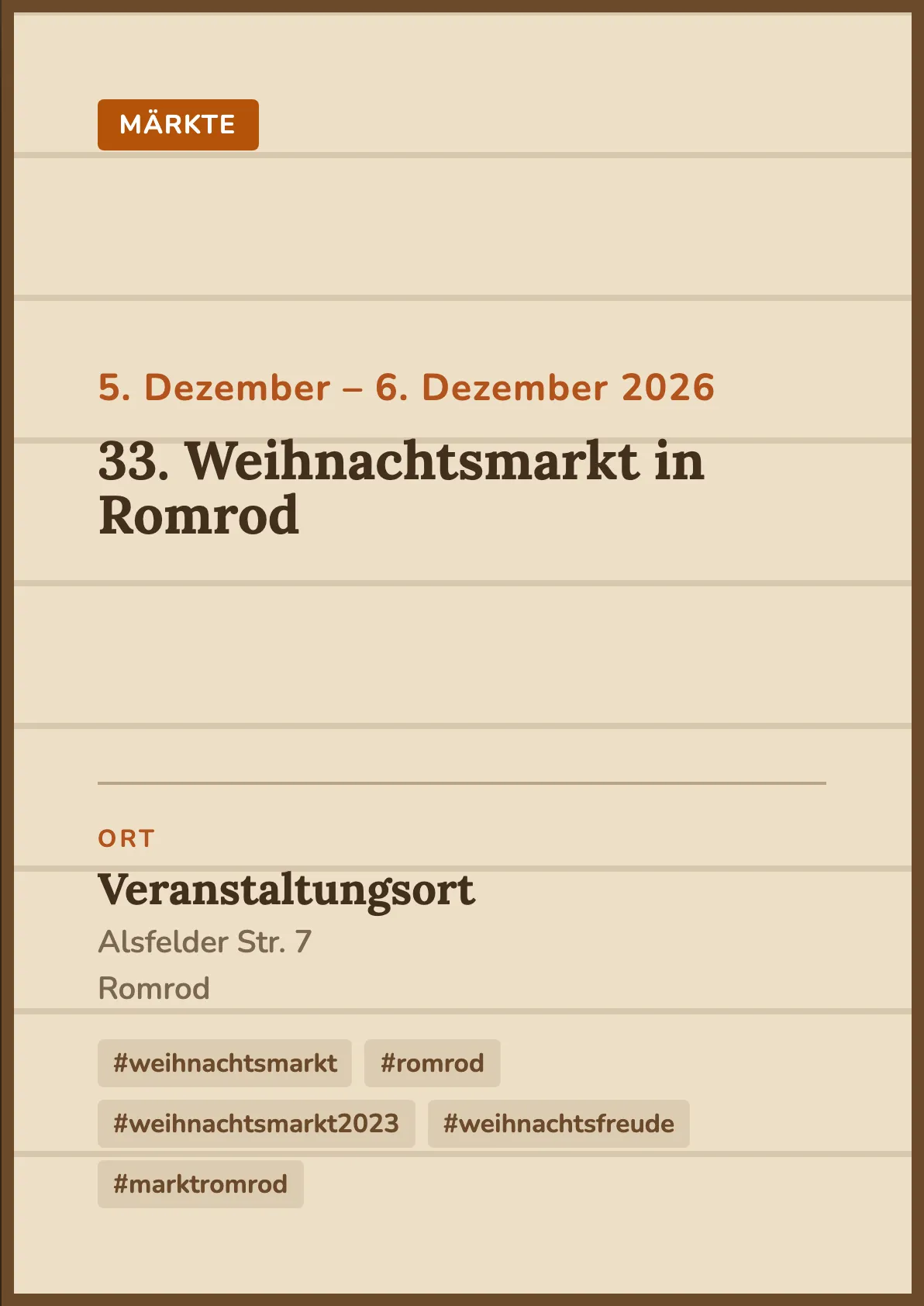 Veranstaltungsflyer