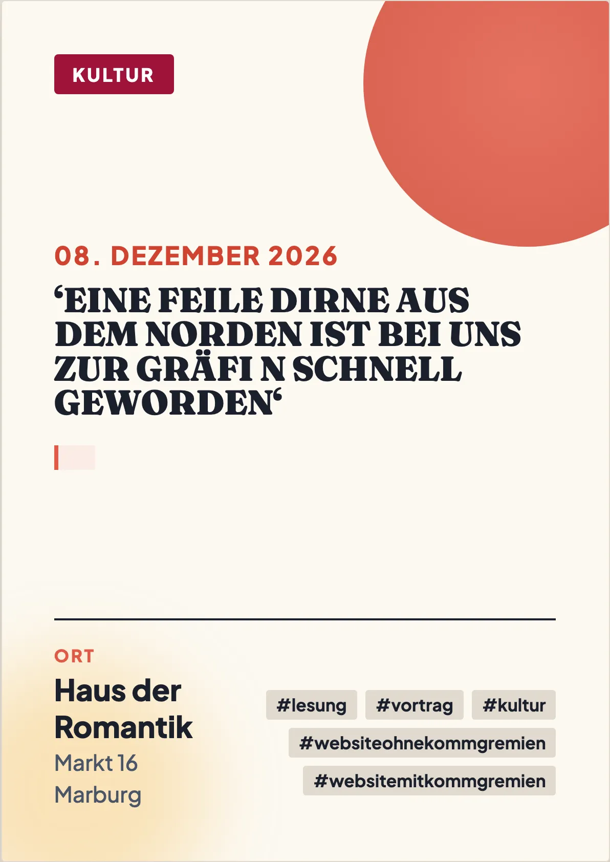 Veranstaltungsflyer
