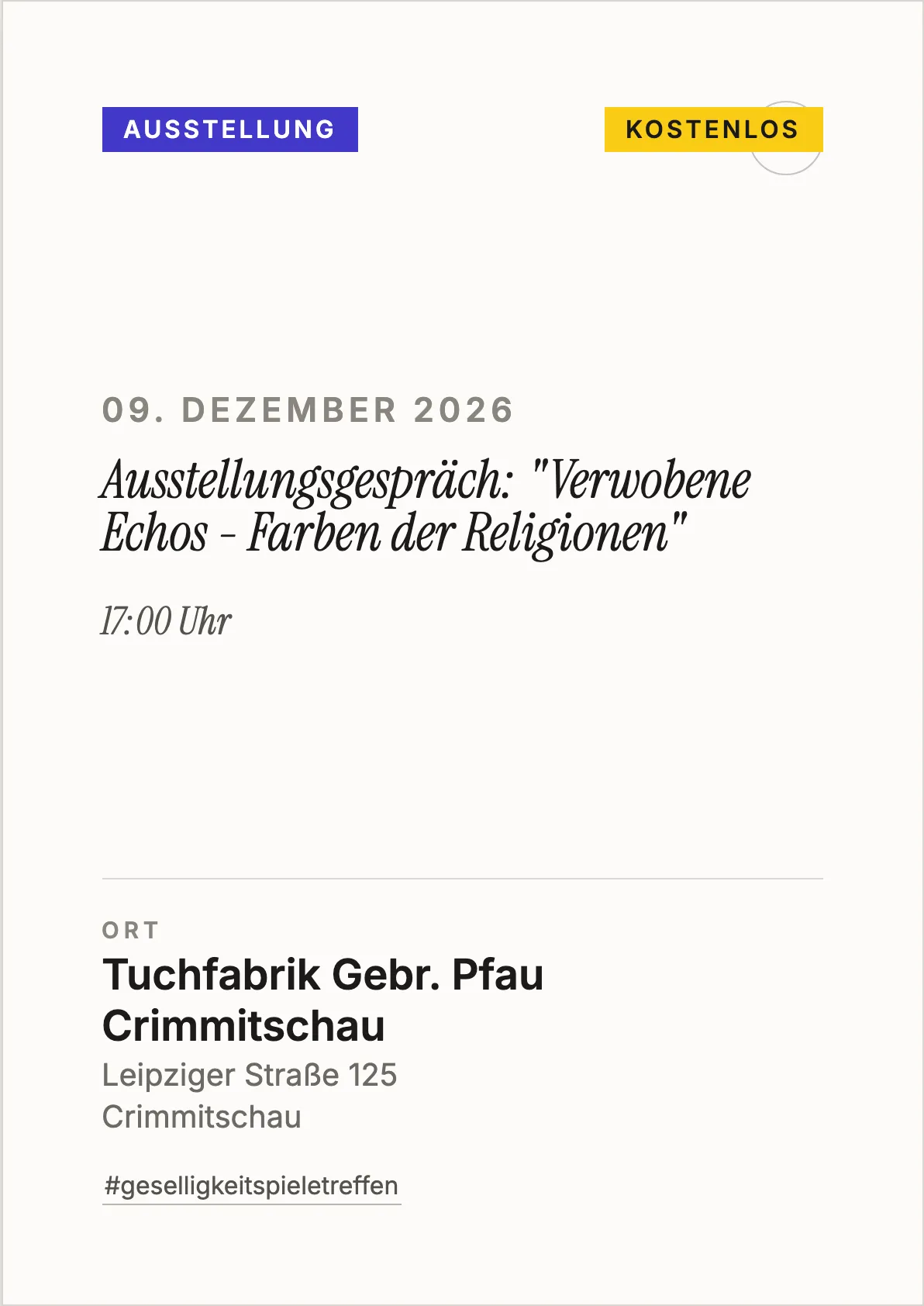 Veranstaltungsflyer