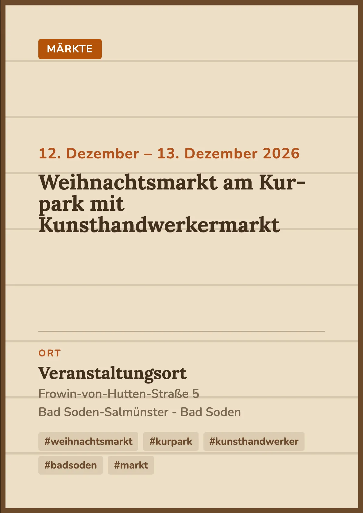 Veranstaltungsflyer