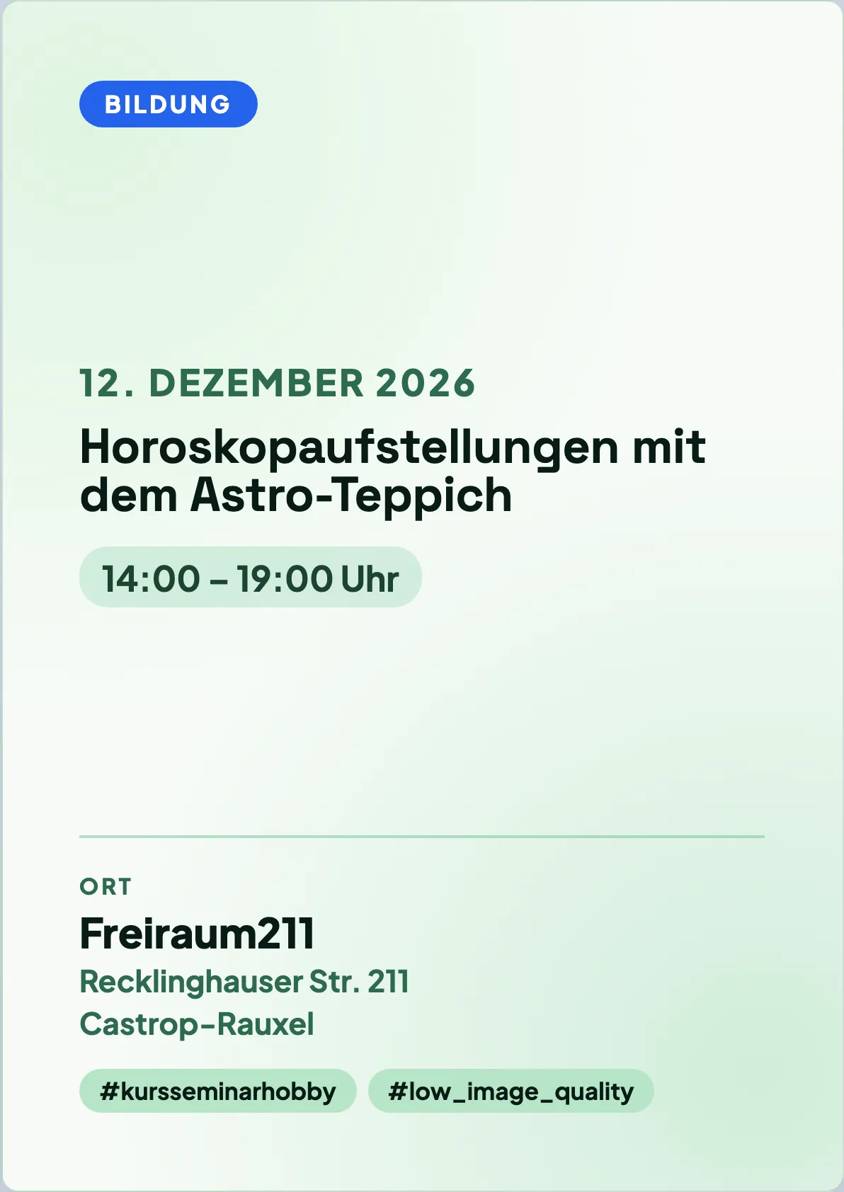 Veranstaltungsflyer