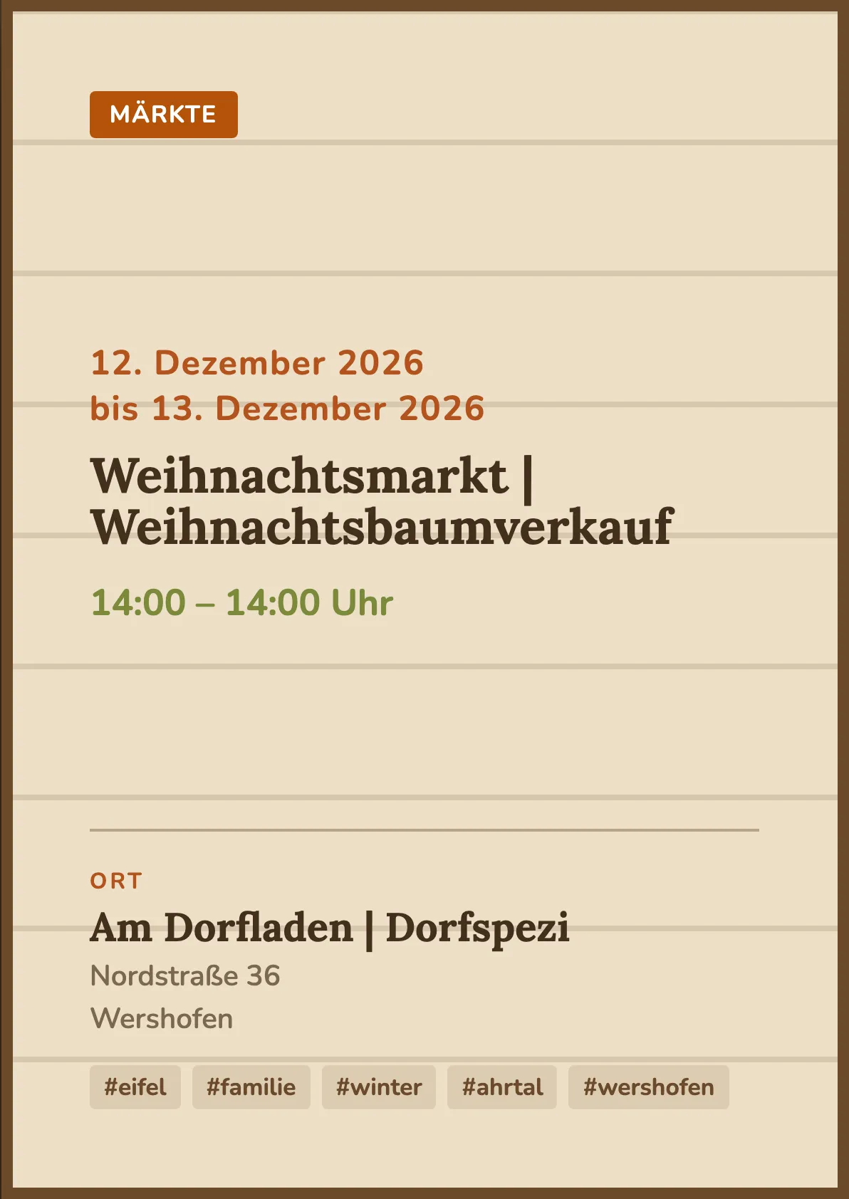 Veranstaltungsflyer