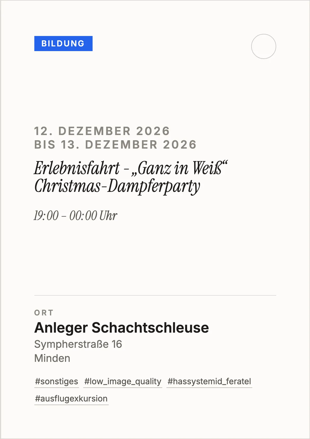 Veranstaltungsflyer