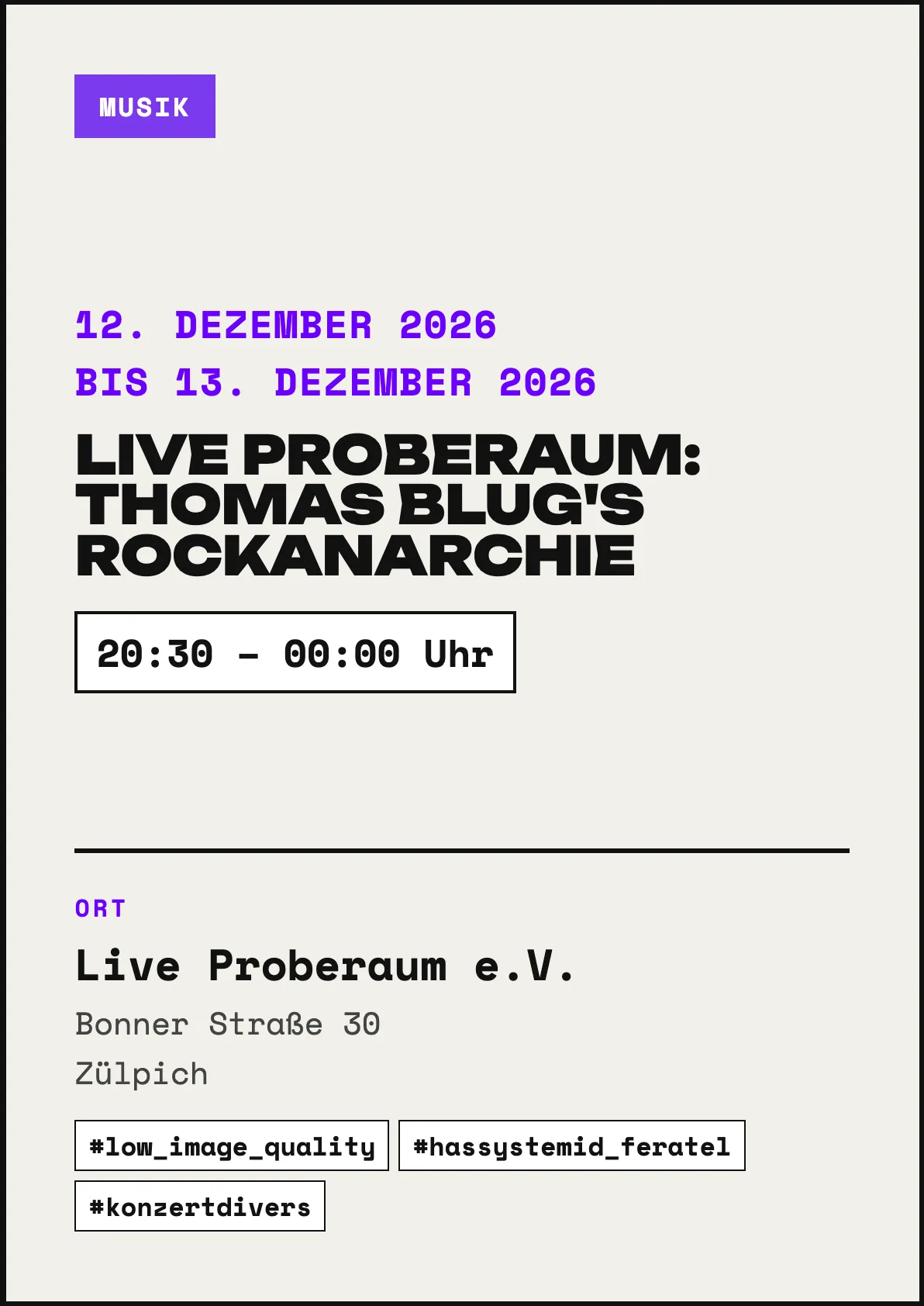 Veranstaltungsflyer