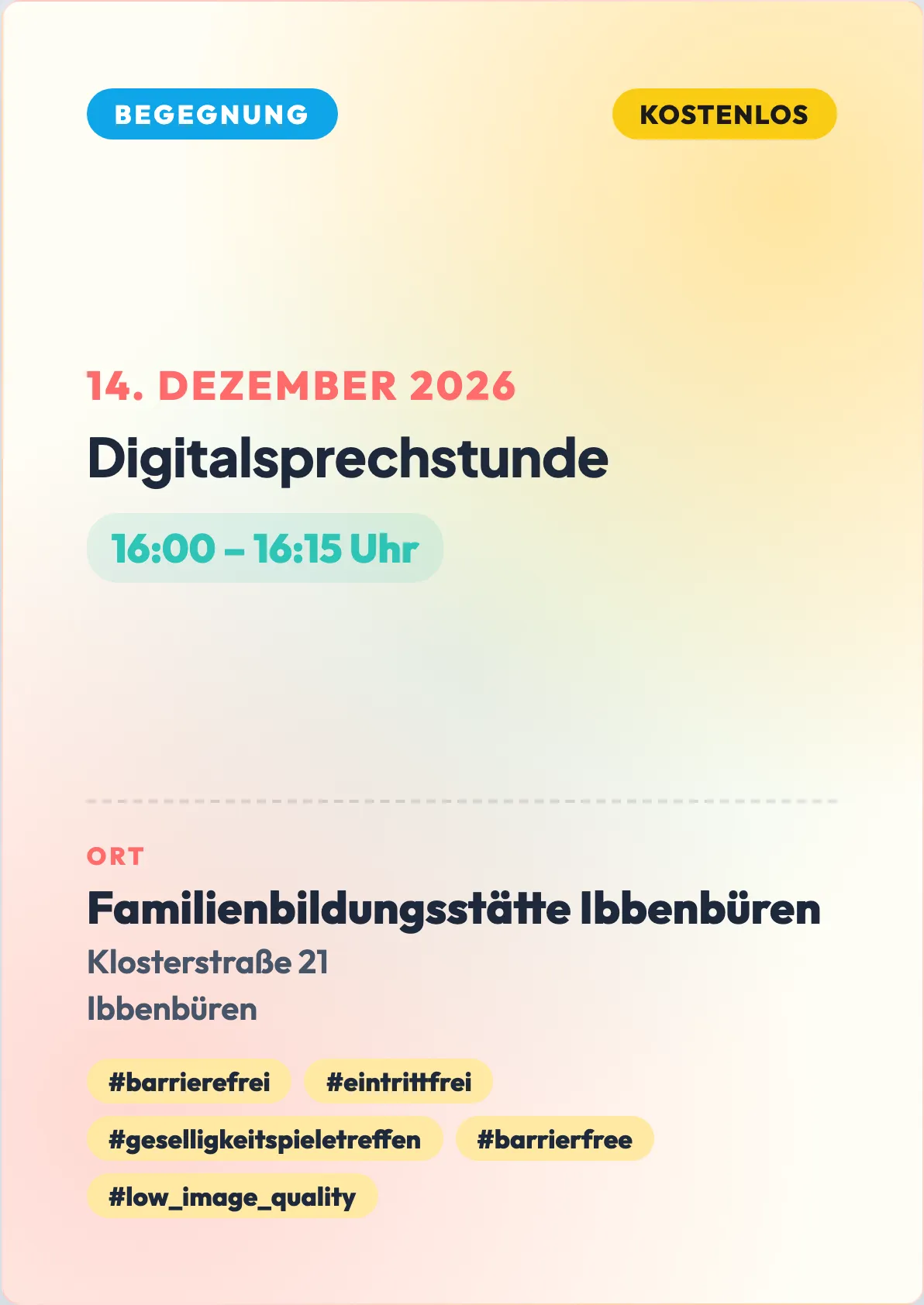 Veranstaltungsflyer