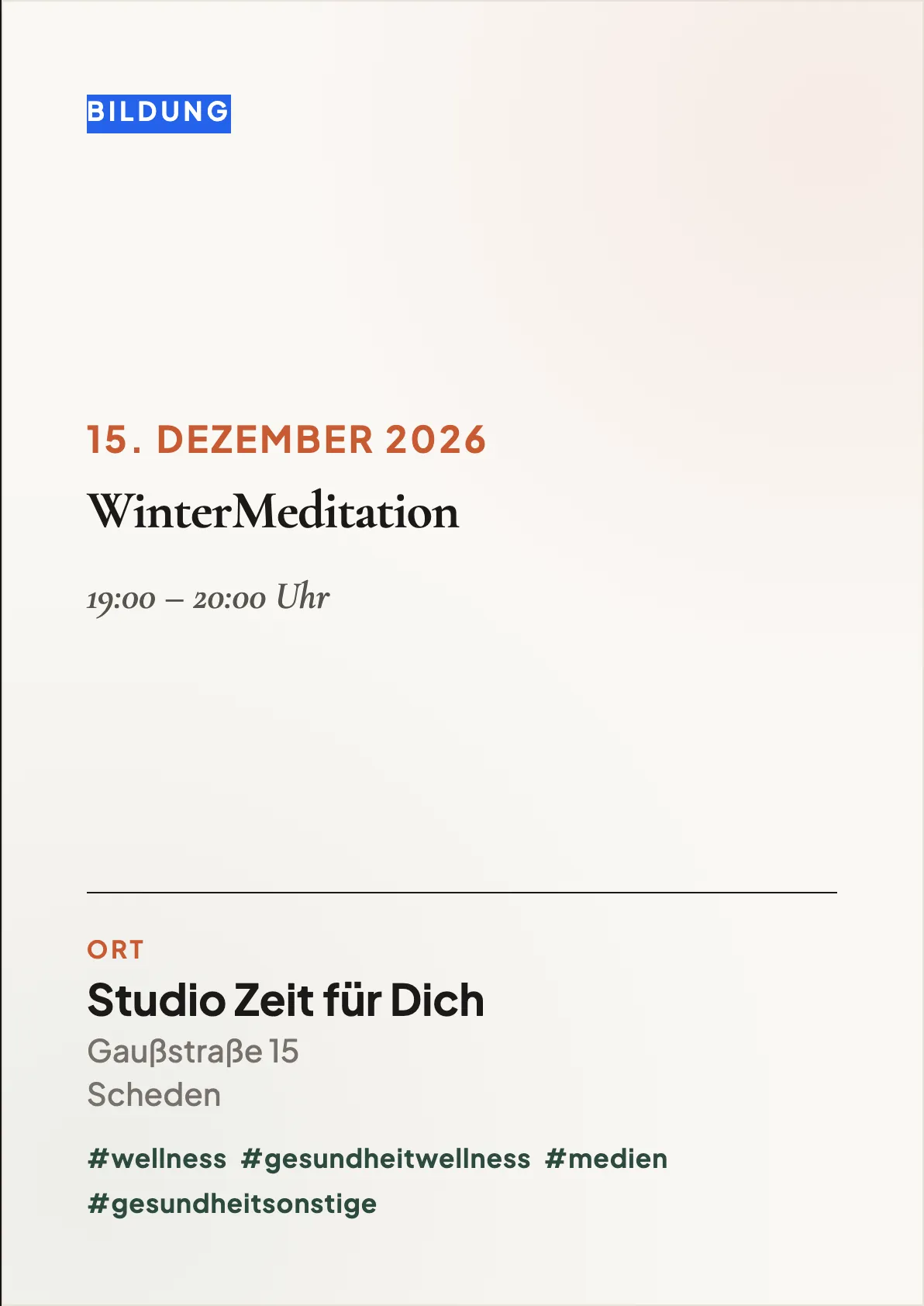 Veranstaltungsflyer