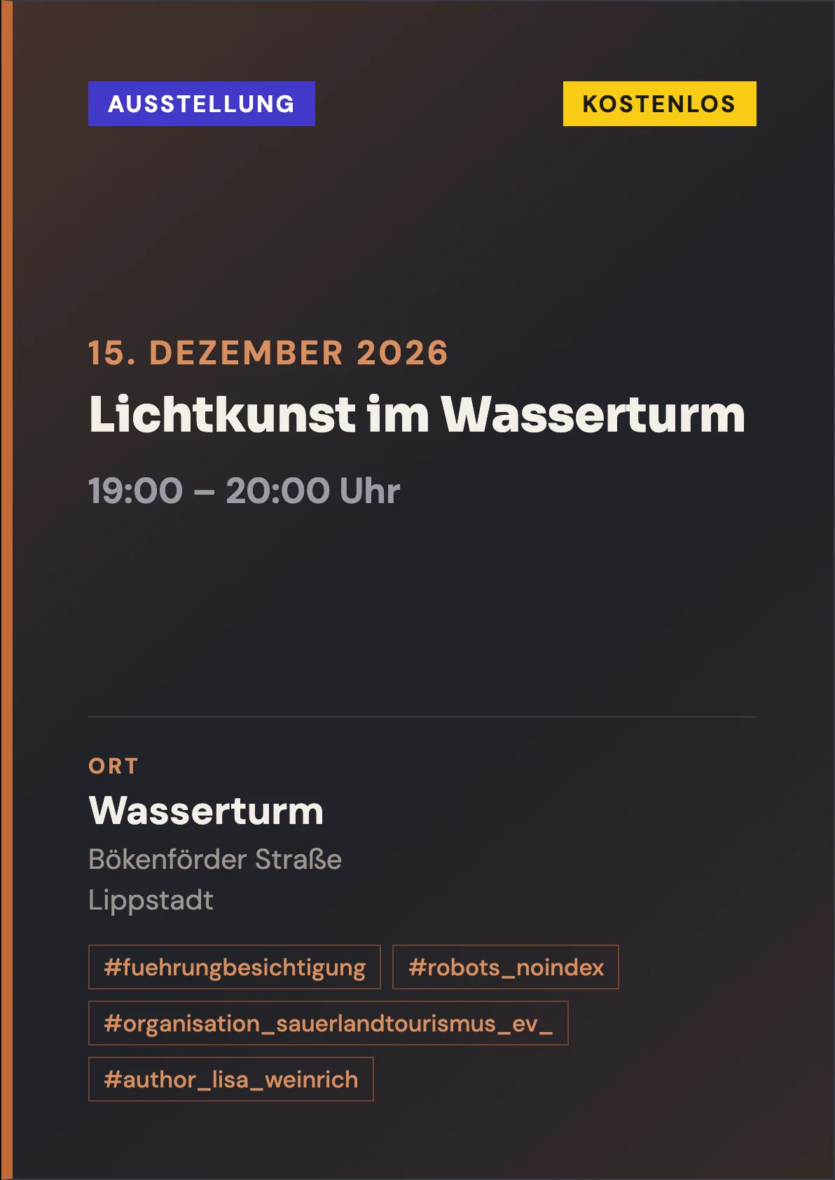 Veranstaltungsflyer
