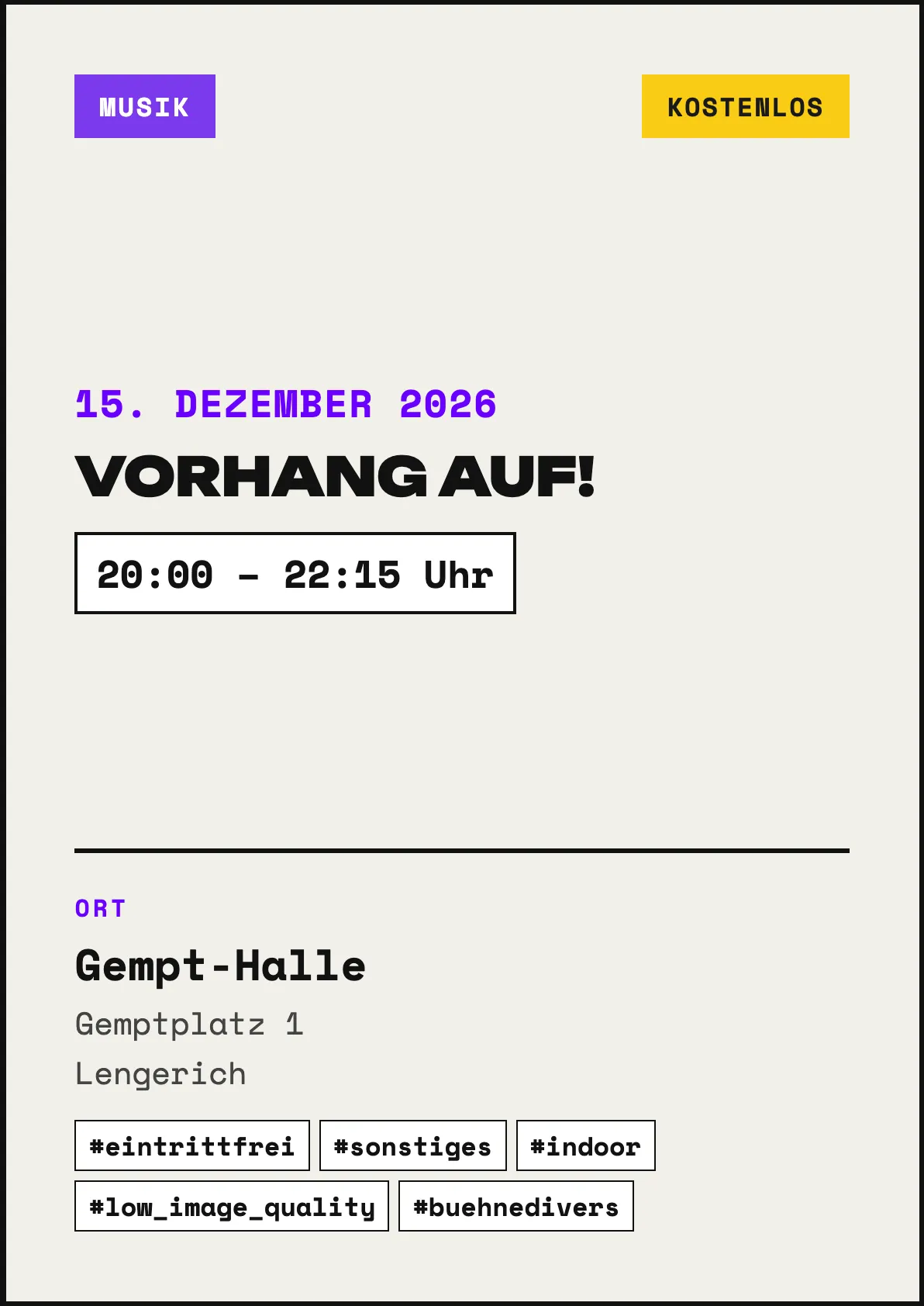 Veranstaltungsflyer